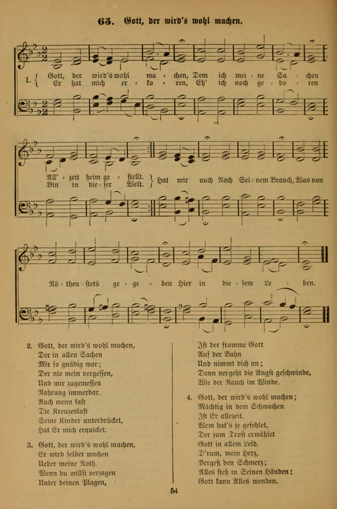 Die Glaubensharfe (With Melodies): Gesangbuch der deutschen Baptisten-Gemeinden. Herausgegeben auf Beschluß der Bundeskonferenz der Deutchen Baptisten-Gemeinden von America (2. ed) page 54