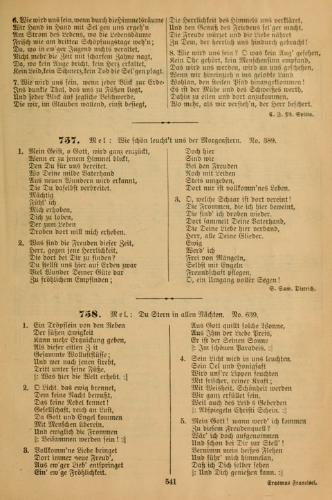 Die Glaubensharfe (With Melodies): Gesangbuch der deutschen Baptisten-Gemeinden. Herausgegeben auf Beschluß der Bundeskonferenz der Deutchen Baptisten-Gemeinden von America (2. ed) page 541