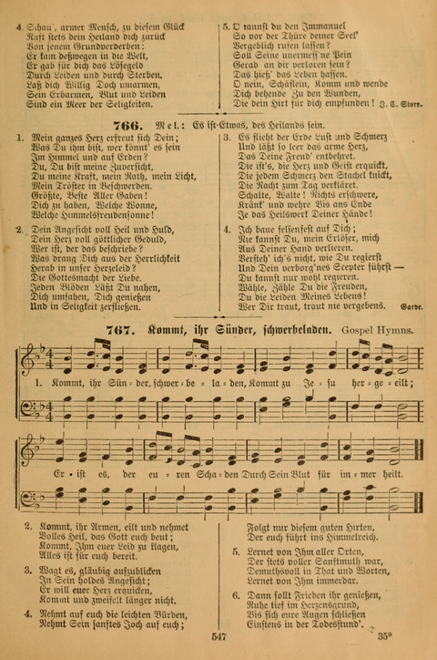 Die Glaubensharfe (With Melodies): Gesangbuch der deutschen Baptisten-Gemeinden. Herausgegeben auf Beschluß der Bundeskonferenz der Deutchen Baptisten-Gemeinden von America (2. ed) page 547