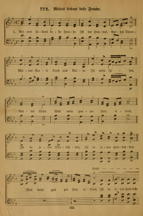 Die Glaubensharfe (With Melodies): Gesangbuch der deutschen Baptisten-Gemeinden. Herausgegeben auf Beschluß der Bundeskonferenz der Deutchen Baptisten-Gemeinden von America (2. ed) page 552