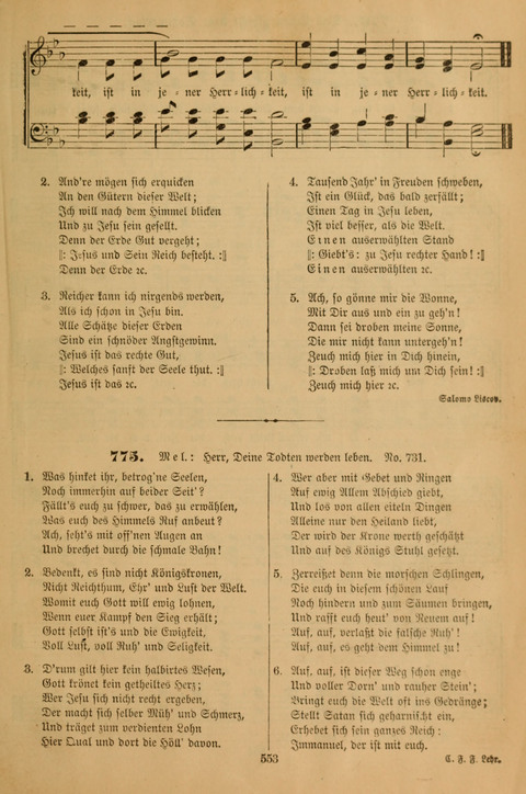 Die Glaubensharfe (With Melodies): Gesangbuch der deutschen Baptisten-Gemeinden. Herausgegeben auf Beschluß der Bundeskonferenz der Deutchen Baptisten-Gemeinden von America (2. ed) page 553