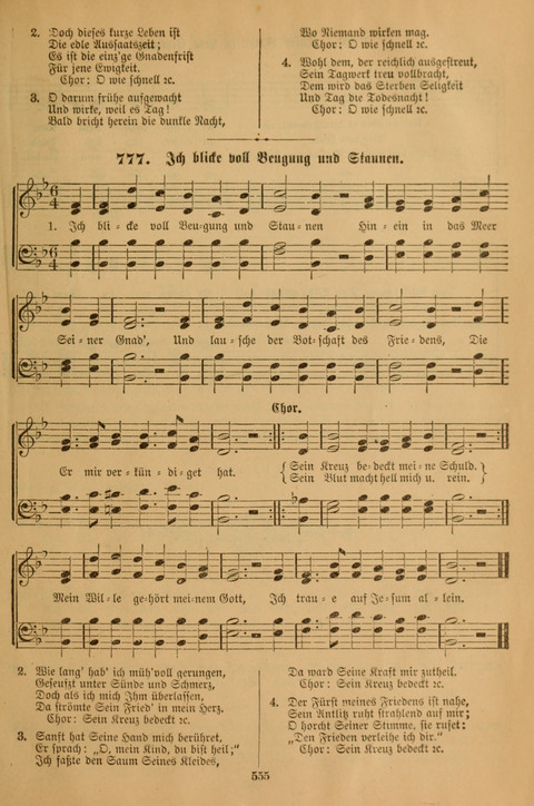 Die Glaubensharfe (With Melodies): Gesangbuch der deutschen Baptisten-Gemeinden. Herausgegeben auf Beschluß der Bundeskonferenz der Deutchen Baptisten-Gemeinden von America (2. ed) page 555