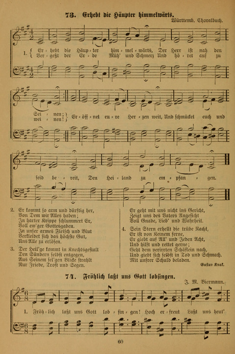 Die Glaubensharfe (With Melodies): Gesangbuch der deutschen Baptisten-Gemeinden. Herausgegeben auf Beschluß der Bundeskonferenz der Deutchen Baptisten-Gemeinden von America (2. ed) page 60