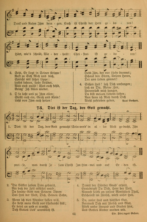 Die Glaubensharfe (With Melodies): Gesangbuch der deutschen Baptisten-Gemeinden. Herausgegeben auf Beschluß der Bundeskonferenz der Deutchen Baptisten-Gemeinden von America (2. ed) page 61