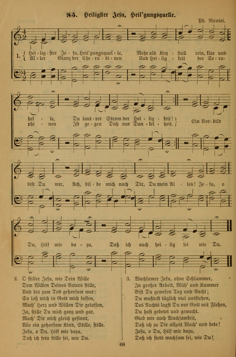 Die Glaubensharfe (With Melodies): Gesangbuch der deutschen Baptisten-Gemeinden. Herausgegeben auf Beschluß der Bundeskonferenz der Deutchen Baptisten-Gemeinden von America (2. ed) page 68