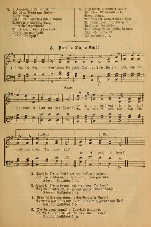 Die Glaubensharfe (With Melodies): Gesangbuch der deutschen Baptisten-Gemeinden. Herausgegeben auf Beschluß der Bundeskonferenz der Deutchen Baptisten-Gemeinden von America (2. ed) page 7