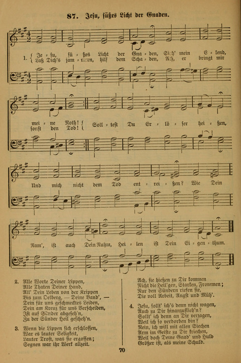 Die Glaubensharfe (With Melodies): Gesangbuch der deutschen Baptisten-Gemeinden. Herausgegeben auf Beschluß der Bundeskonferenz der Deutchen Baptisten-Gemeinden von America (2. ed) page 70