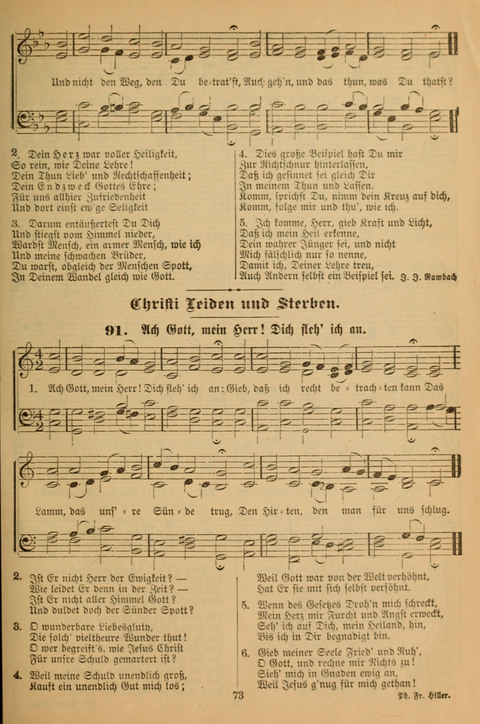 Die Glaubensharfe (With Melodies): Gesangbuch der deutschen Baptisten-Gemeinden. Herausgegeben auf Beschluß der Bundeskonferenz der Deutchen Baptisten-Gemeinden von America (2. ed) page 73