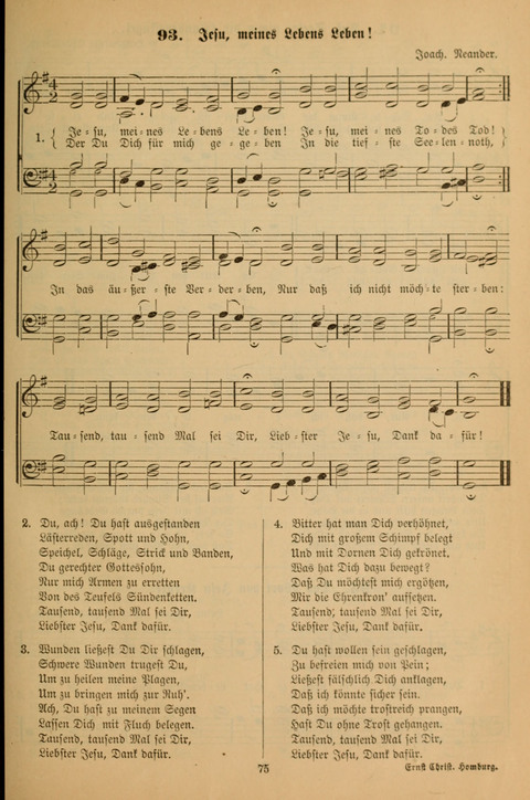 Die Glaubensharfe (With Melodies): Gesangbuch der deutschen Baptisten-Gemeinden. Herausgegeben auf Beschluß der Bundeskonferenz der Deutchen Baptisten-Gemeinden von America (2. ed) page 75