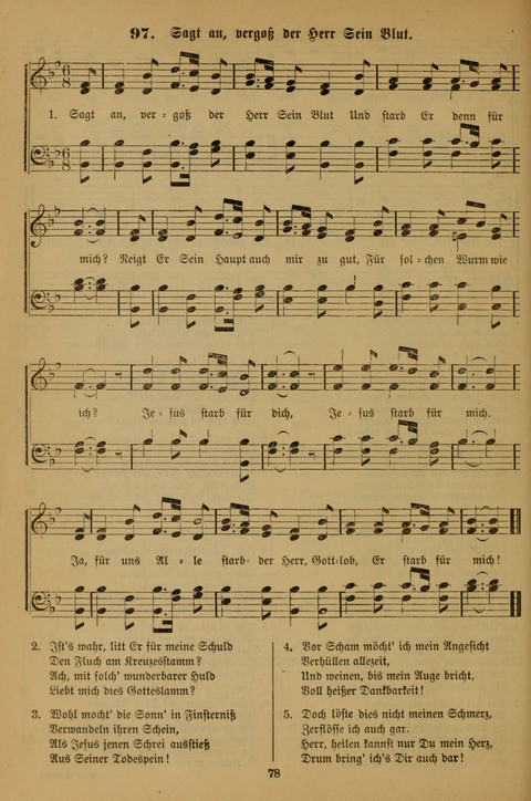 Die Glaubensharfe (With Melodies): Gesangbuch der deutschen Baptisten-Gemeinden. Herausgegeben auf Beschluß der Bundeskonferenz der Deutchen Baptisten-Gemeinden von America (2. ed) page 78