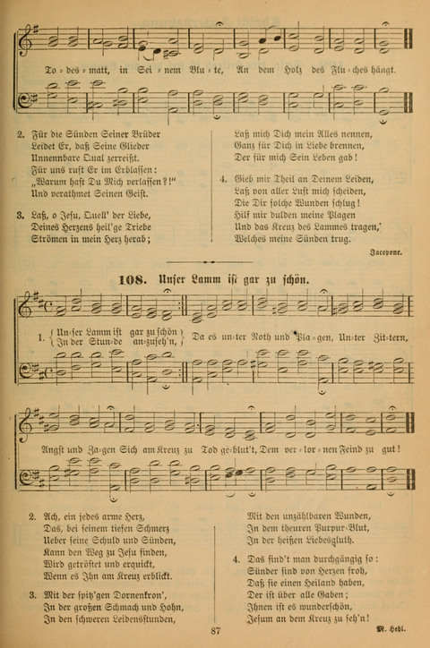 Die Glaubensharfe (With Melodies): Gesangbuch der deutschen Baptisten-Gemeinden. Herausgegeben auf Beschluß der Bundeskonferenz der Deutchen Baptisten-Gemeinden von America (2. ed) page 87