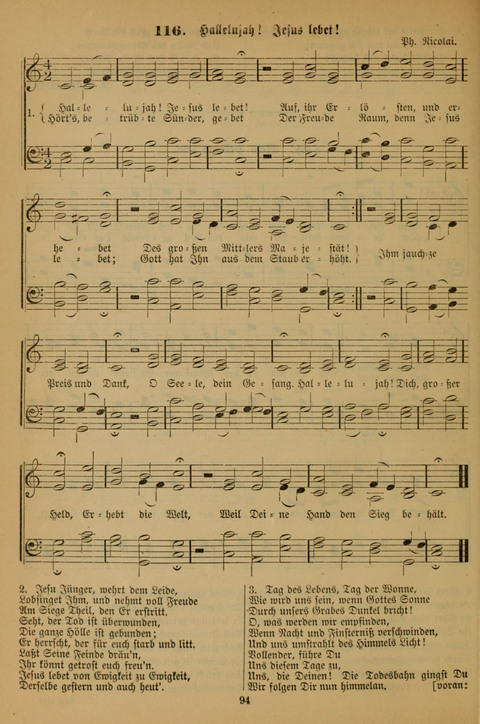 Die Glaubensharfe (With Melodies): Gesangbuch der deutschen Baptisten-Gemeinden. Herausgegeben auf Beschluß der Bundeskonferenz der Deutchen Baptisten-Gemeinden von America (2. ed) page 94