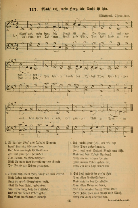 Die Glaubensharfe (With Melodies): Gesangbuch der deutschen Baptisten-Gemeinden. Herausgegeben auf Beschluß der Bundeskonferenz der Deutchen Baptisten-Gemeinden von America (2. ed) page 95