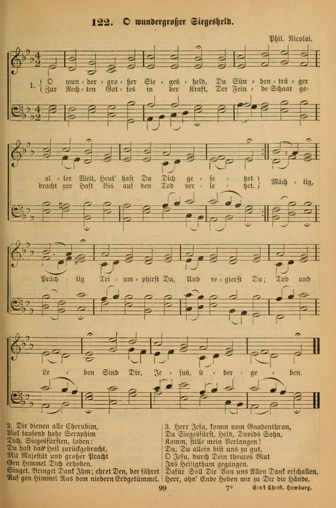 Die Glaubensharfe (With Melodies): Gesangbuch der deutschen Baptisten-Gemeinden. Herausgegeben auf Beschluß der Bundeskonferenz der Deutchen Baptisten-Gemeinden von America (2. ed) page 99