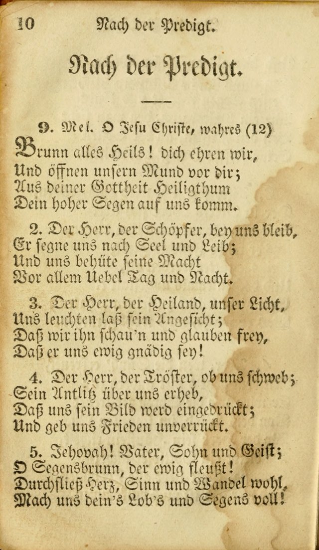 Die Gemeinschaftliche Liedersammlung: zum allgemeinen Gebrauch des wahren Gottesdienstes: mit einem inhalt sammt zwensachen register versehen (3 aufl.) page 10