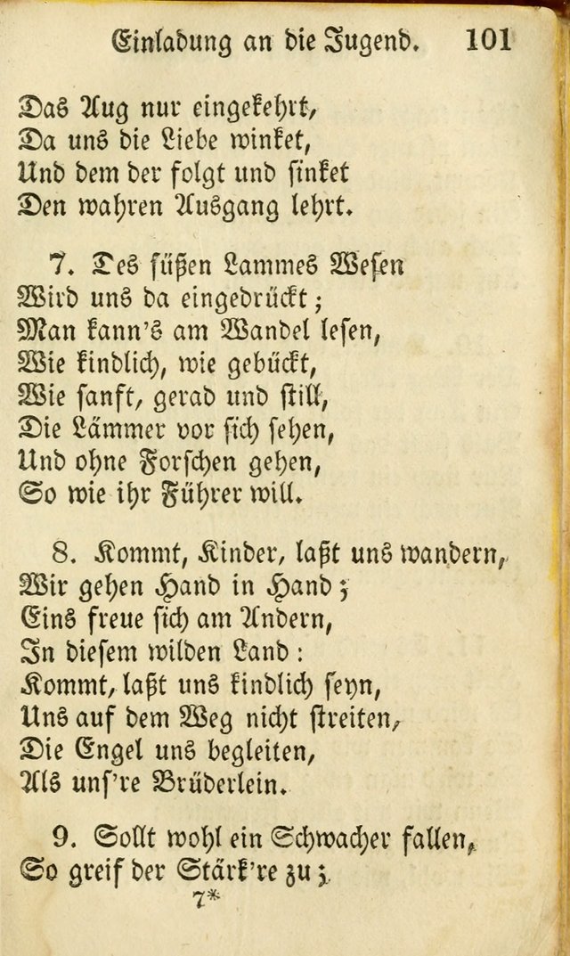 Die Gemeinschaftliche Liedersammlung: zum allgemeinen Gebrauch des wahren Gottesdienstes: mit einem inhalt sammt zwensachen register versehen (3 aufl.) page 101