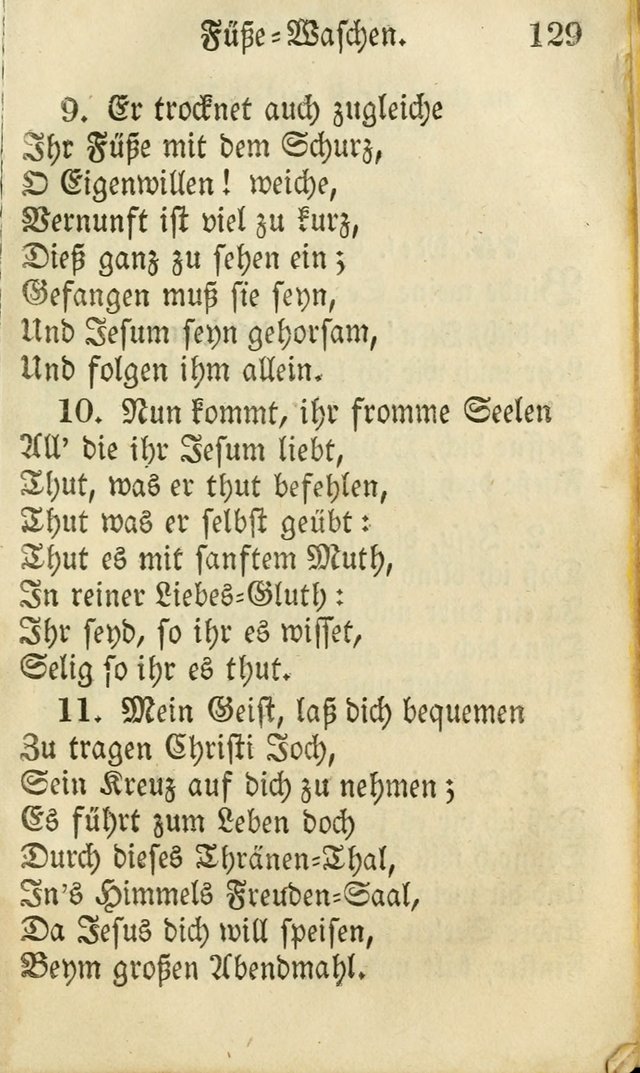 Die Gemeinschaftliche Liedersammlung: zum allgemeinen Gebrauch des wahren Gottesdienstes: mit einem inhalt sammt zwensachen register versehen (3 aufl.) page 129