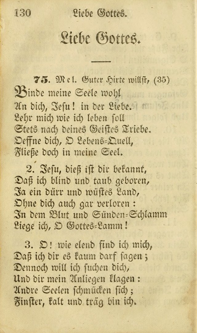 Die Gemeinschaftliche Liedersammlung: zum allgemeinen Gebrauch des wahren Gottesdienstes: mit einem inhalt sammt zwensachen register versehen (3 aufl.) page 130