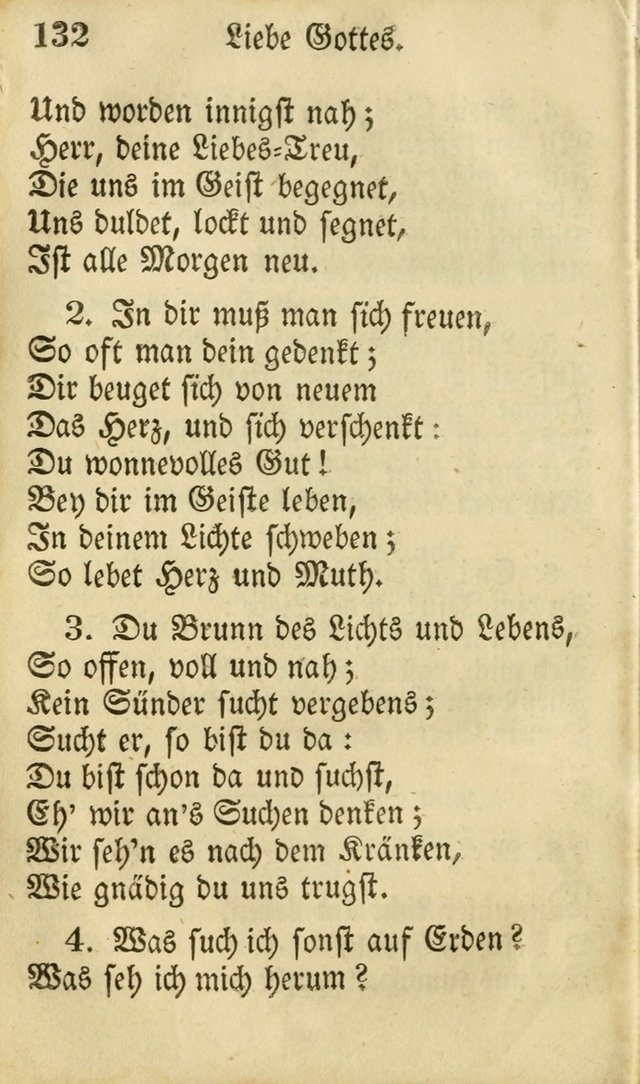 Die Gemeinschaftliche Liedersammlung: zum allgemeinen Gebrauch des wahren Gottesdienstes: mit einem inhalt sammt zwensachen register versehen (3 aufl.) page 132