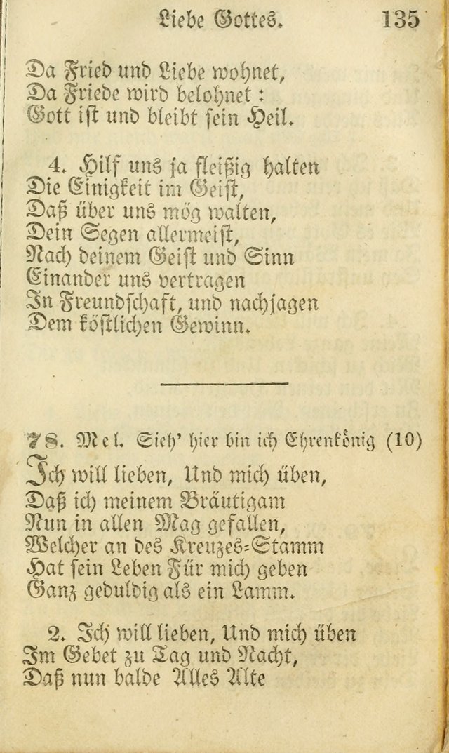 Die Gemeinschaftliche Liedersammlung: zum allgemeinen Gebrauch des wahren Gottesdienstes: mit einem inhalt sammt zwensachen register versehen (3 aufl.) page 135