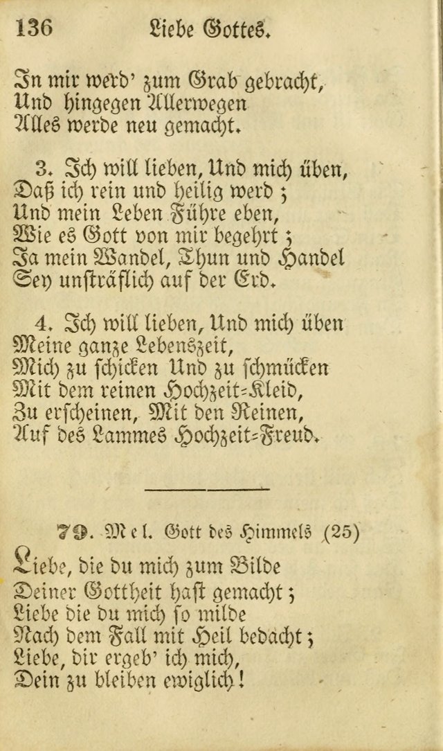 Die Gemeinschaftliche Liedersammlung: zum allgemeinen Gebrauch des wahren Gottesdienstes: mit einem inhalt sammt zwensachen register versehen (3 aufl.) page 136