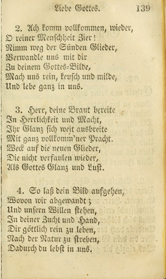 Die Gemeinschaftliche Liedersammlung: zum allgemeinen Gebrauch des wahren Gottesdienstes: mit einem inhalt sammt zwensachen register versehen (3 aufl.) page 139