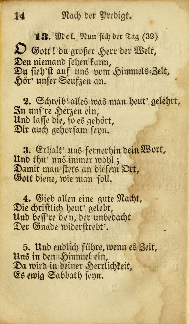 Die Gemeinschaftliche Liedersammlung: zum allgemeinen Gebrauch des wahren Gottesdienstes: mit einem inhalt sammt zwensachen register versehen (3 aufl.) page 14