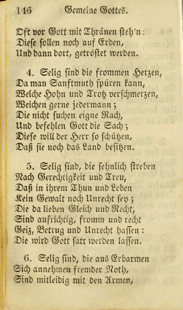 Die Gemeinschaftliche Liedersammlung: zum allgemeinen Gebrauch des wahren Gottesdienstes: mit einem inhalt sammt zwensachen register versehen (3 aufl.) page 146