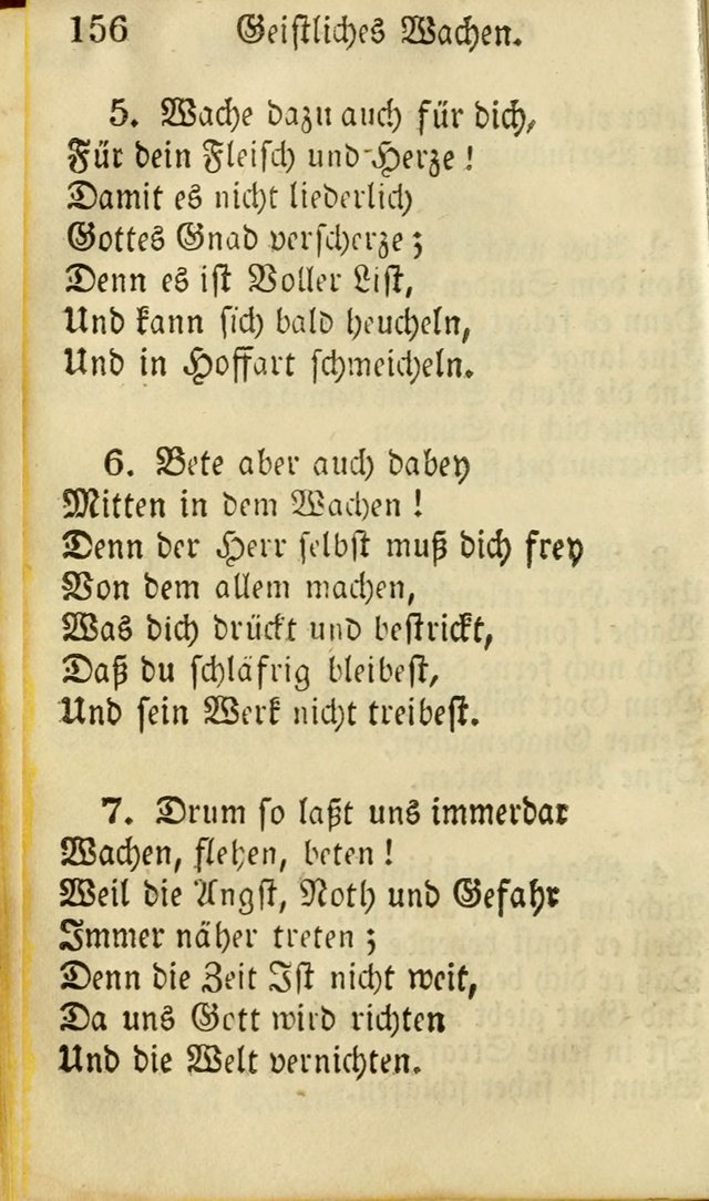 Die Gemeinschaftliche Liedersammlung: zum allgemeinen Gebrauch des wahren Gottesdienstes: mit einem inhalt sammt zwensachen register versehen (3 aufl.) page 156