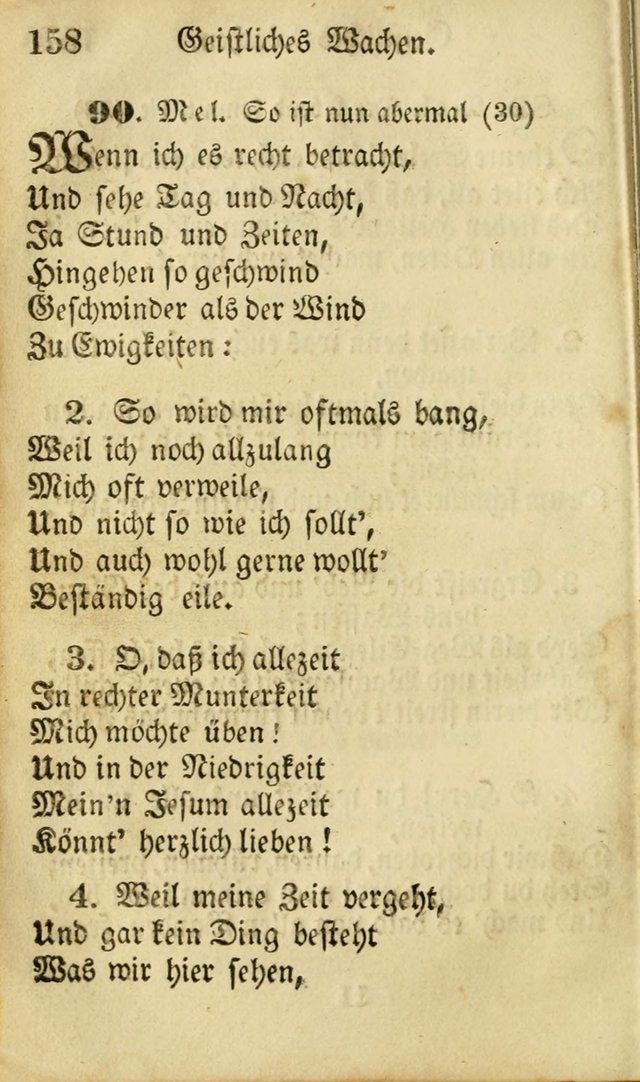 Die Gemeinschaftliche Liedersammlung: zum allgemeinen Gebrauch des wahren Gottesdienstes: mit einem inhalt sammt zwensachen register versehen (3 aufl.) page 158