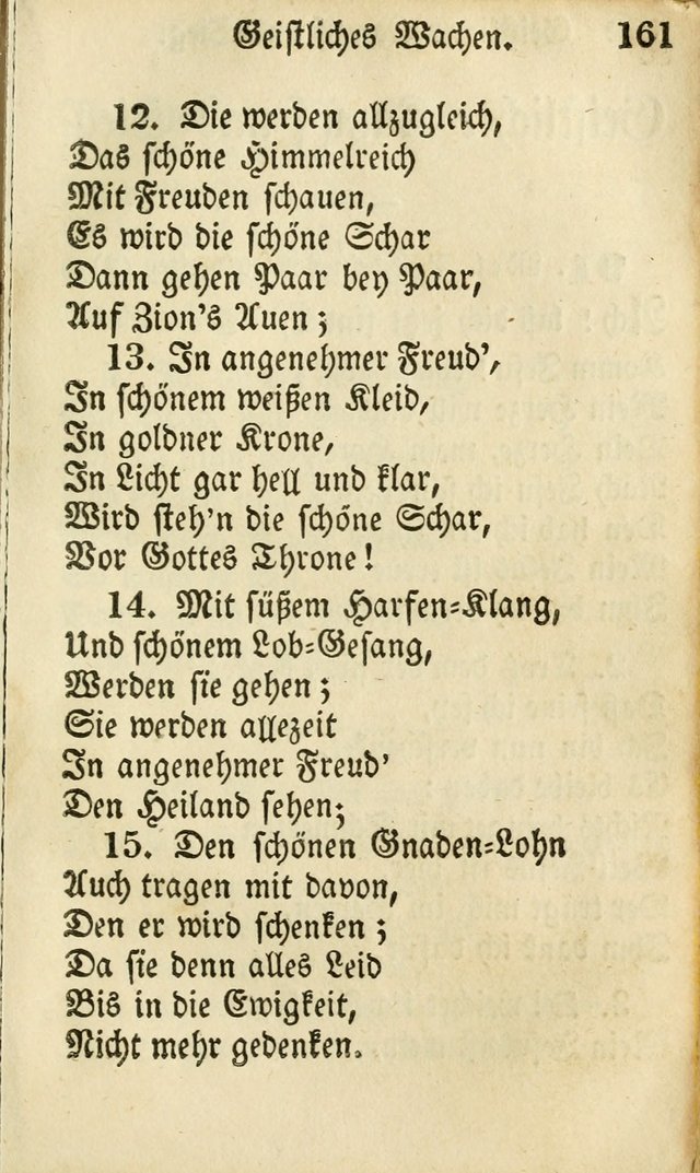 Die Gemeinschaftliche Liedersammlung: zum allgemeinen Gebrauch des wahren Gottesdienstes: mit einem inhalt sammt zwensachen register versehen (3 aufl.) page 161