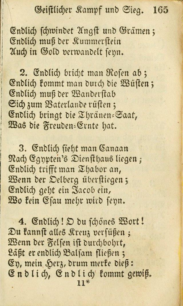 Die Gemeinschaftliche Liedersammlung: zum allgemeinen Gebrauch des wahren Gottesdienstes: mit einem inhalt sammt zwensachen register versehen (3 aufl.) page 165