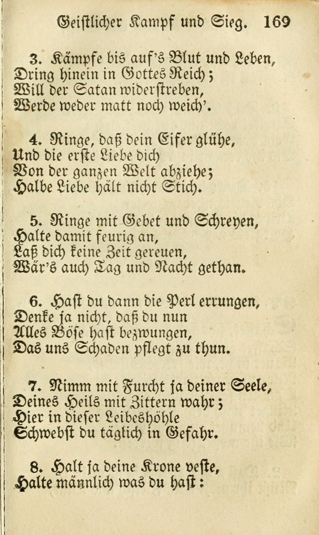 Die Gemeinschaftliche Liedersammlung: zum allgemeinen Gebrauch des wahren Gottesdienstes: mit einem inhalt sammt zwensachen register versehen (3 aufl.) page 169