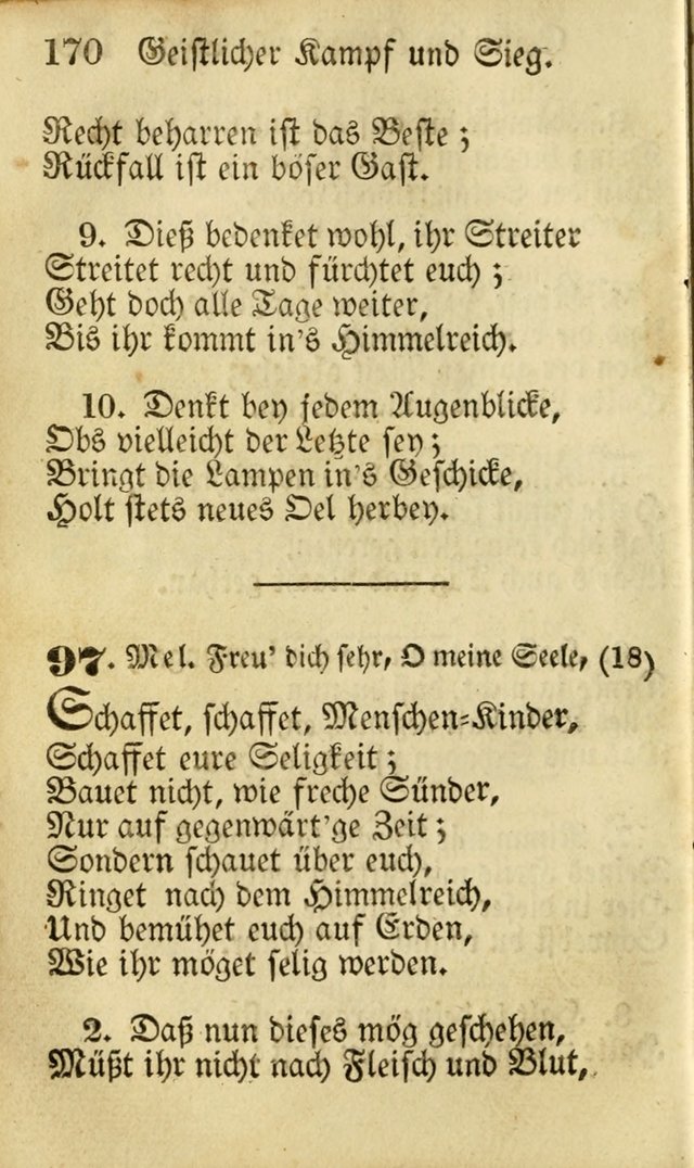 Die Gemeinschaftliche Liedersammlung: zum allgemeinen Gebrauch des wahren Gottesdienstes: mit einem inhalt sammt zwensachen register versehen (3 aufl.) page 170