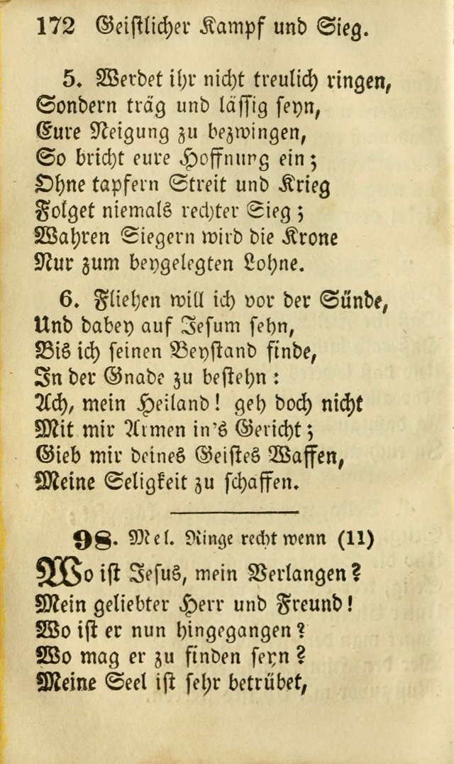 Die Gemeinschaftliche Liedersammlung: zum allgemeinen Gebrauch des wahren Gottesdienstes: mit einem inhalt sammt zwensachen register versehen (3 aufl.) page 172