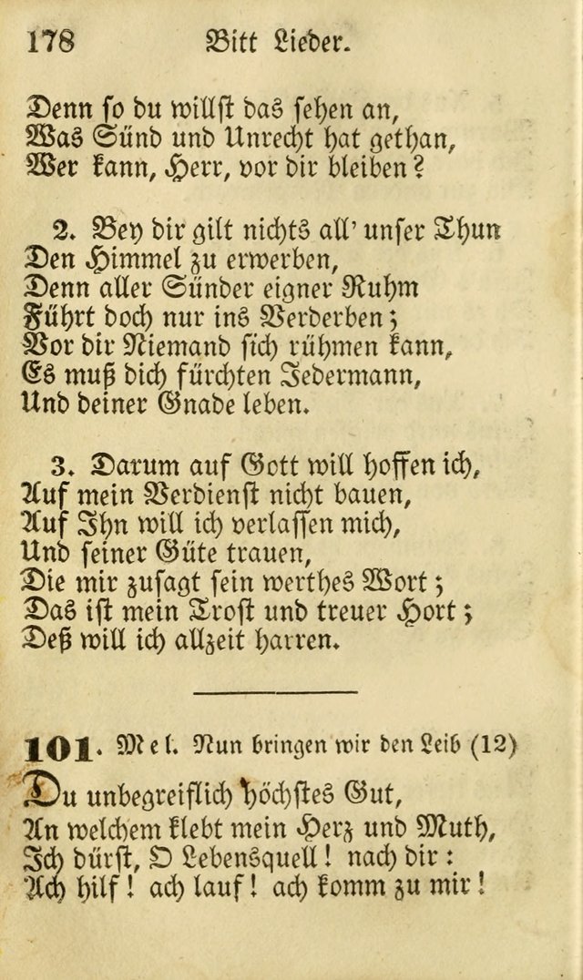 Die Gemeinschaftliche Liedersammlung: zum allgemeinen Gebrauch des wahren Gottesdienstes: mit einem inhalt sammt zwensachen register versehen (3 aufl.) page 178