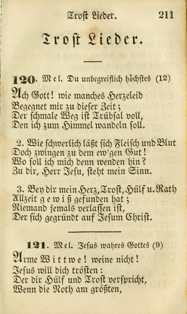 Die Gemeinschaftliche Liedersammlung: zum allgemeinen Gebrauch des wahren Gottesdienstes: mit einem inhalt sammt zwensachen register versehen (3 aufl.) page 211