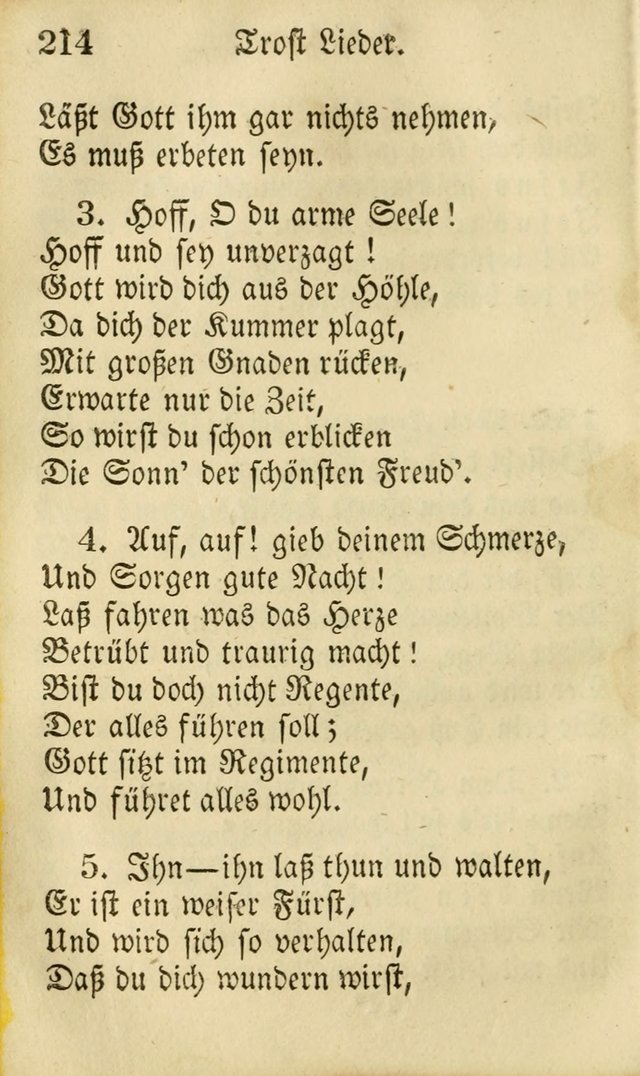 Die Gemeinschaftliche Liedersammlung: zum allgemeinen Gebrauch des wahren Gottesdienstes: mit einem inhalt sammt zwensachen register versehen (3 aufl.) page 214