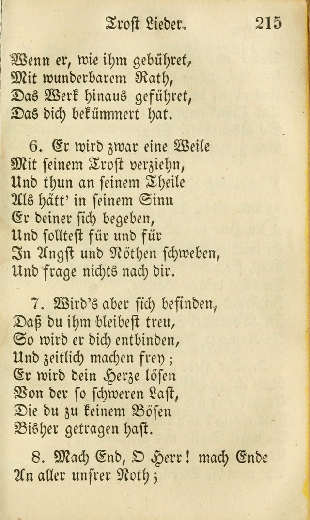 Die Gemeinschaftliche Liedersammlung: zum allgemeinen Gebrauch des wahren Gottesdienstes: mit einem inhalt sammt zwensachen register versehen (3 aufl.) page 215