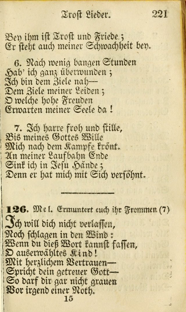 Die Gemeinschaftliche Liedersammlung: zum allgemeinen Gebrauch des wahren Gottesdienstes: mit einem inhalt sammt zwensachen register versehen (3 aufl.) page 221