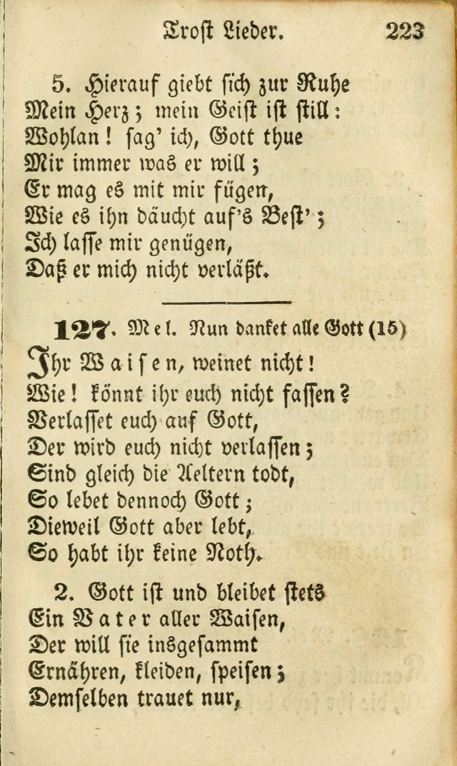 Die Gemeinschaftliche Liedersammlung: zum allgemeinen Gebrauch des wahren Gottesdienstes: mit einem inhalt sammt zwensachen register versehen (3 aufl.) page 223