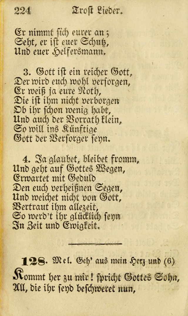 Die Gemeinschaftliche Liedersammlung: zum allgemeinen Gebrauch des wahren Gottesdienstes: mit einem inhalt sammt zwensachen register versehen (3 aufl.) page 224