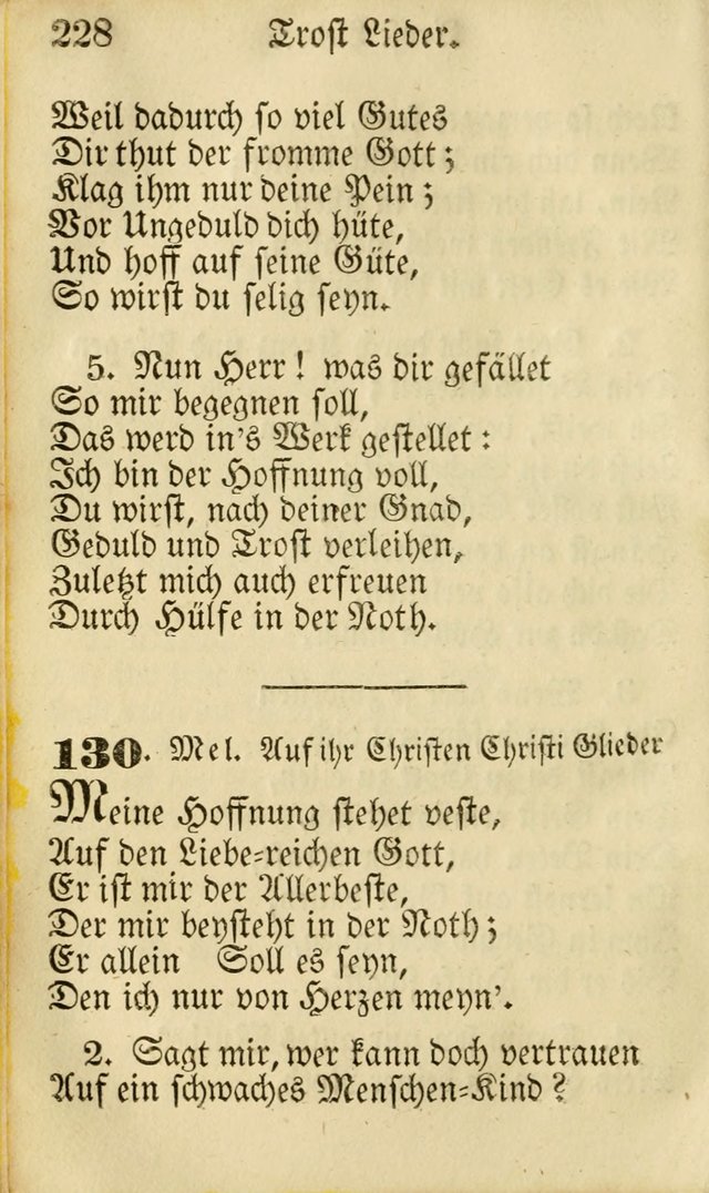 Die Gemeinschaftliche Liedersammlung: zum allgemeinen Gebrauch des wahren Gottesdienstes: mit einem inhalt sammt zwensachen register versehen (3 aufl.) page 228