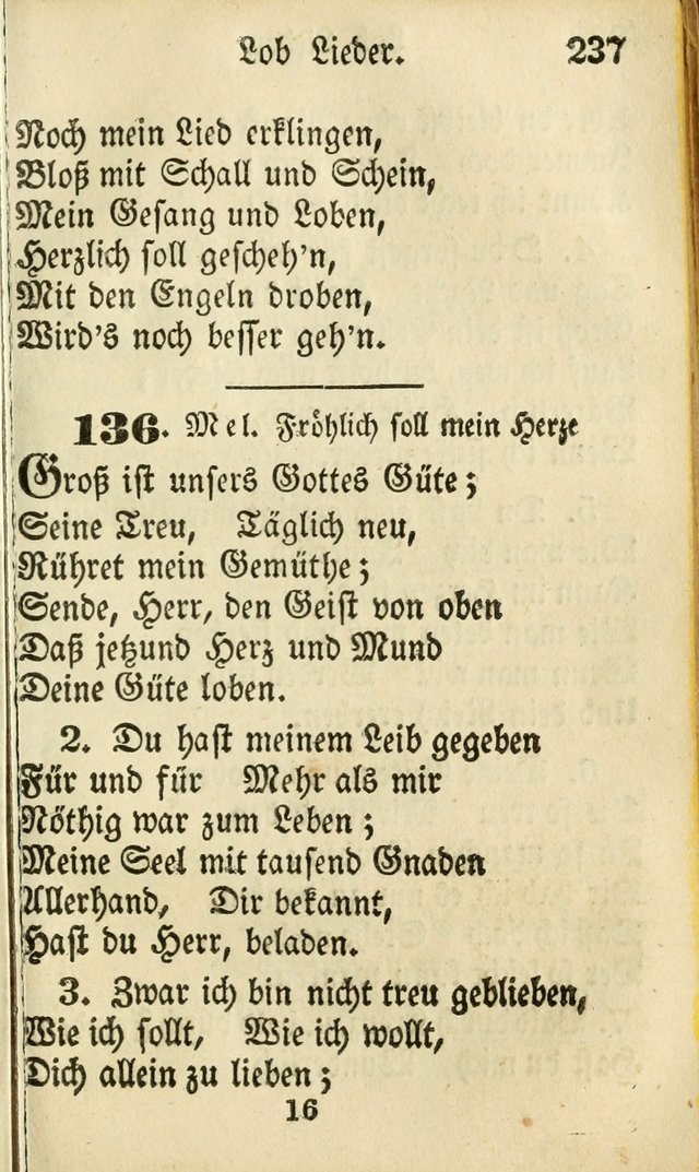 Die Gemeinschaftliche Liedersammlung: zum allgemeinen Gebrauch des wahren Gottesdienstes: mit einem inhalt sammt zwensachen register versehen (3 aufl.) page 237