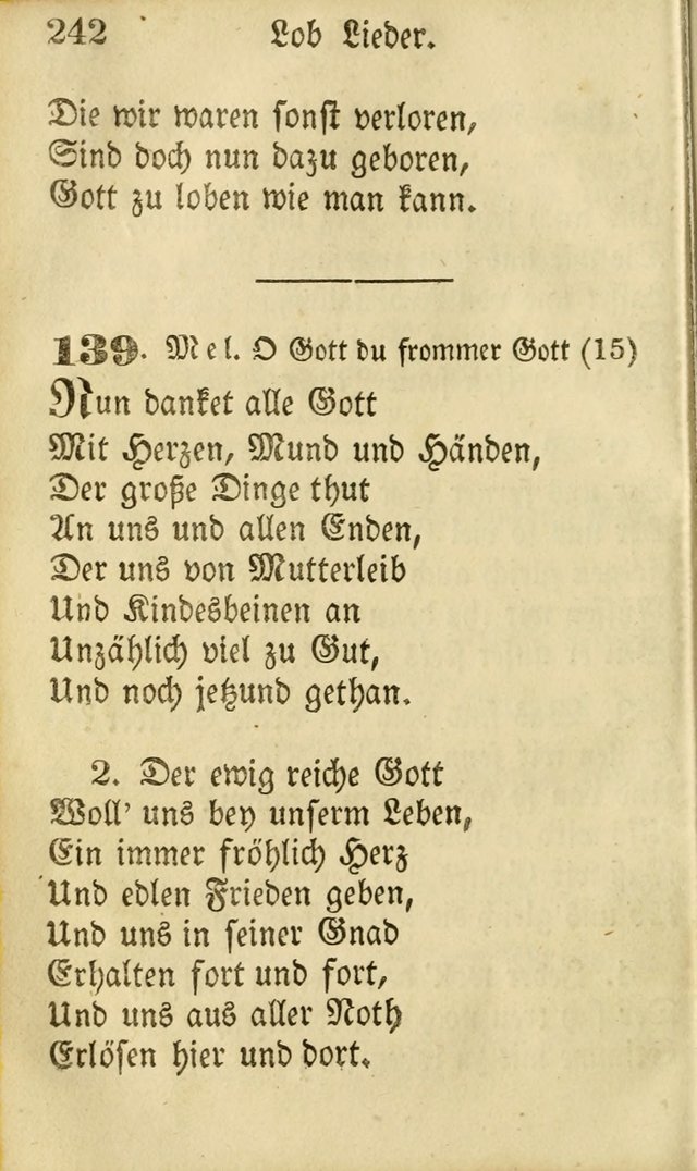 Die Gemeinschaftliche Liedersammlung: zum allgemeinen Gebrauch des wahren Gottesdienstes: mit einem inhalt sammt zwensachen register versehen (3 aufl.) page 242