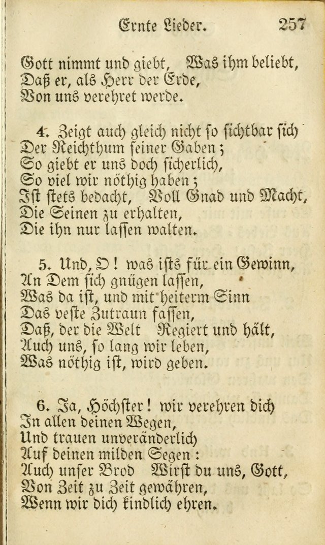 Die Gemeinschaftliche Liedersammlung: zum allgemeinen Gebrauch des wahren Gottesdienstes: mit einem inhalt sammt zwensachen register versehen (3 aufl.) page 257