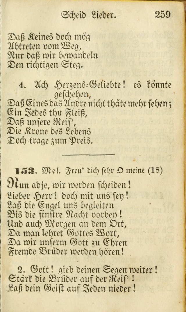 Die Gemeinschaftliche Liedersammlung: zum allgemeinen Gebrauch des wahren Gottesdienstes: mit einem inhalt sammt zwensachen register versehen (3 aufl.) page 259