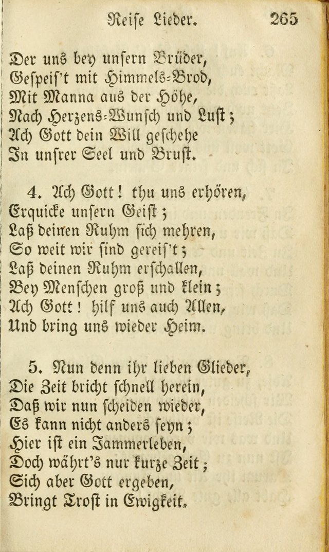 Die Gemeinschaftliche Liedersammlung: zum allgemeinen Gebrauch des wahren Gottesdienstes: mit einem inhalt sammt zwensachen register versehen (3 aufl.) page 265