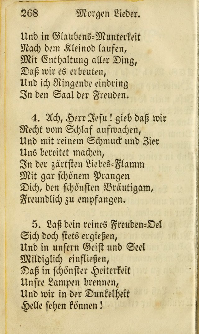 Die Gemeinschaftliche Liedersammlung: zum allgemeinen Gebrauch des wahren Gottesdienstes: mit einem inhalt sammt zwensachen register versehen (3 aufl.) page 268