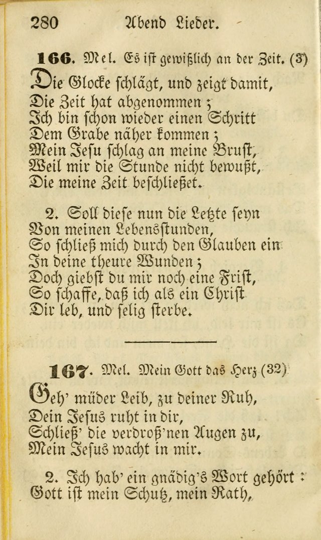 Die Gemeinschaftliche Liedersammlung: zum allgemeinen Gebrauch des wahren Gottesdienstes: mit einem inhalt sammt zwensachen register versehen (3 aufl.) page 280